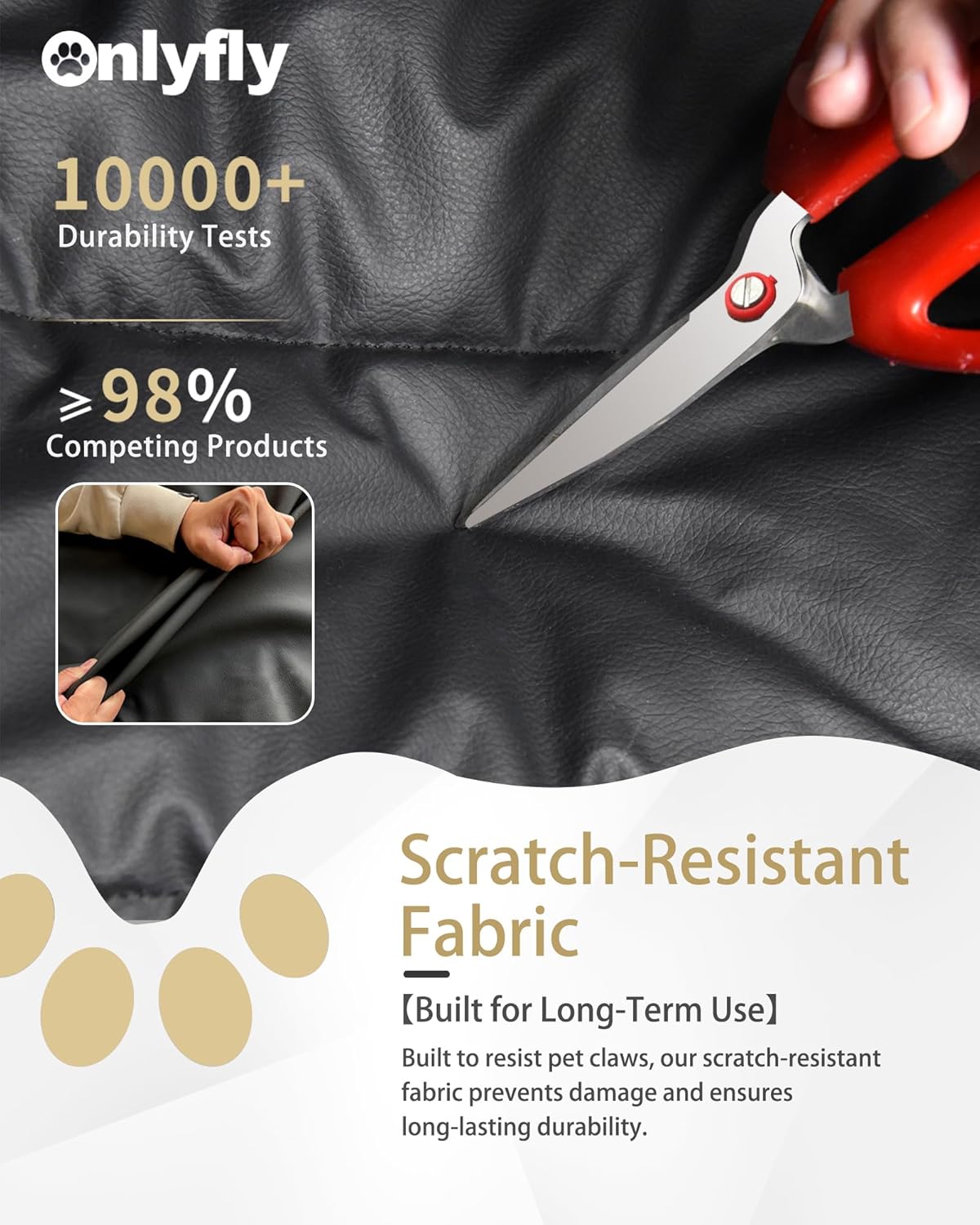 Dog Car Seats for Medium Dogs : Secure & Cushioned Pet Booster for Travel – 2-in-1 Foldable Dog Bed for Front or Back Seat, Waterproof PU Leather, Up to 45 lbs（Black）