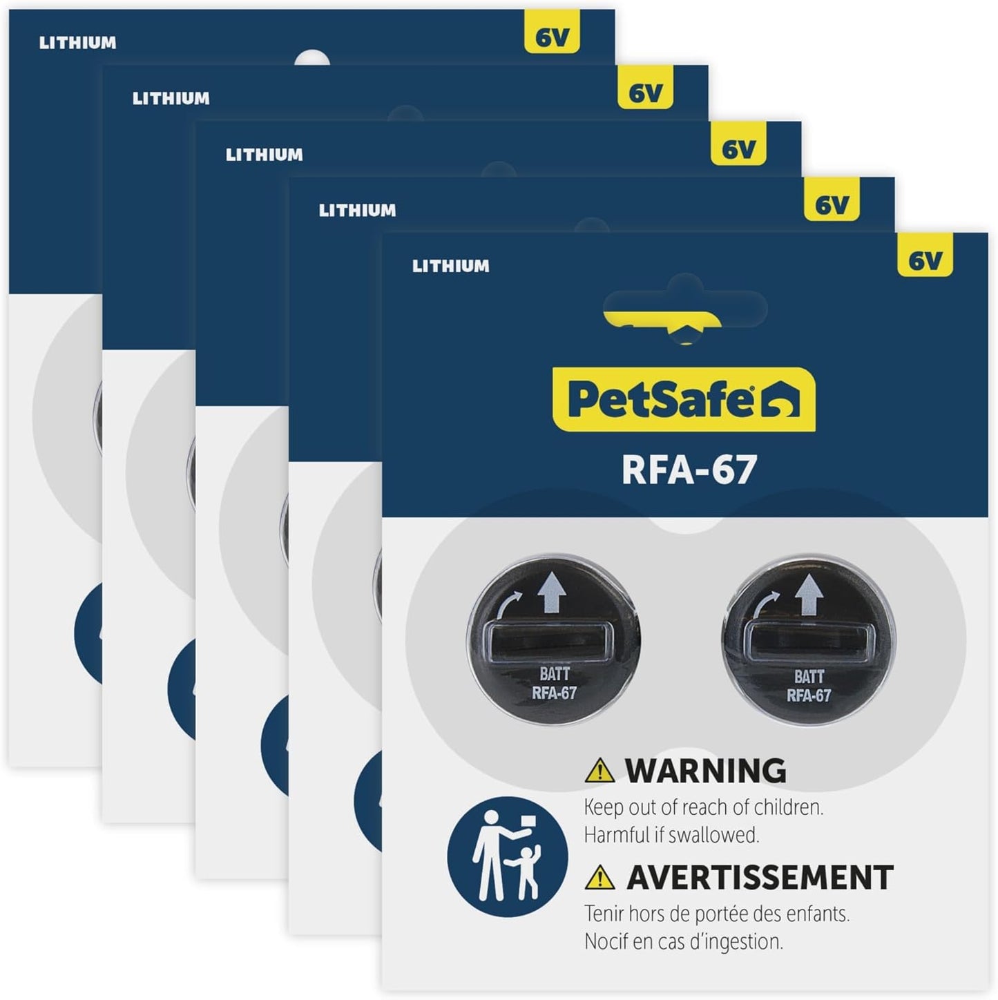 PetSafe RFA-67 6V Replacement Battery 10-Battery Bundle - Reliable Lithium Cell Batteries - Waterproof & Weather Ready Replacement Power Source for Compatible Fences & Collars