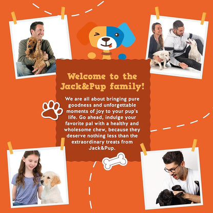 Jack&Pup 6" Braided Beef Collagen Sticks for Dogs - Rawhide Free Dog Chews Long Lasting Collagen Chews for Dogs - Bully Sticks Alternative (1 Pack)