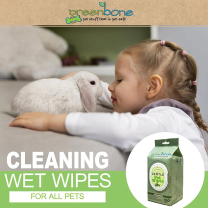Greenbone Gentle Pet Wipes Unscented 150 Wipes