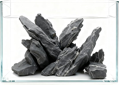 Aquarium Rocks Seiryu Stone Natural Hardscape Stone for DIY Aquariums, Fish Tanks, Bonsai, Terrariums, Paludarium Amphibian Enclosures (10Lb (3-8 inch), Seiryu Stone)