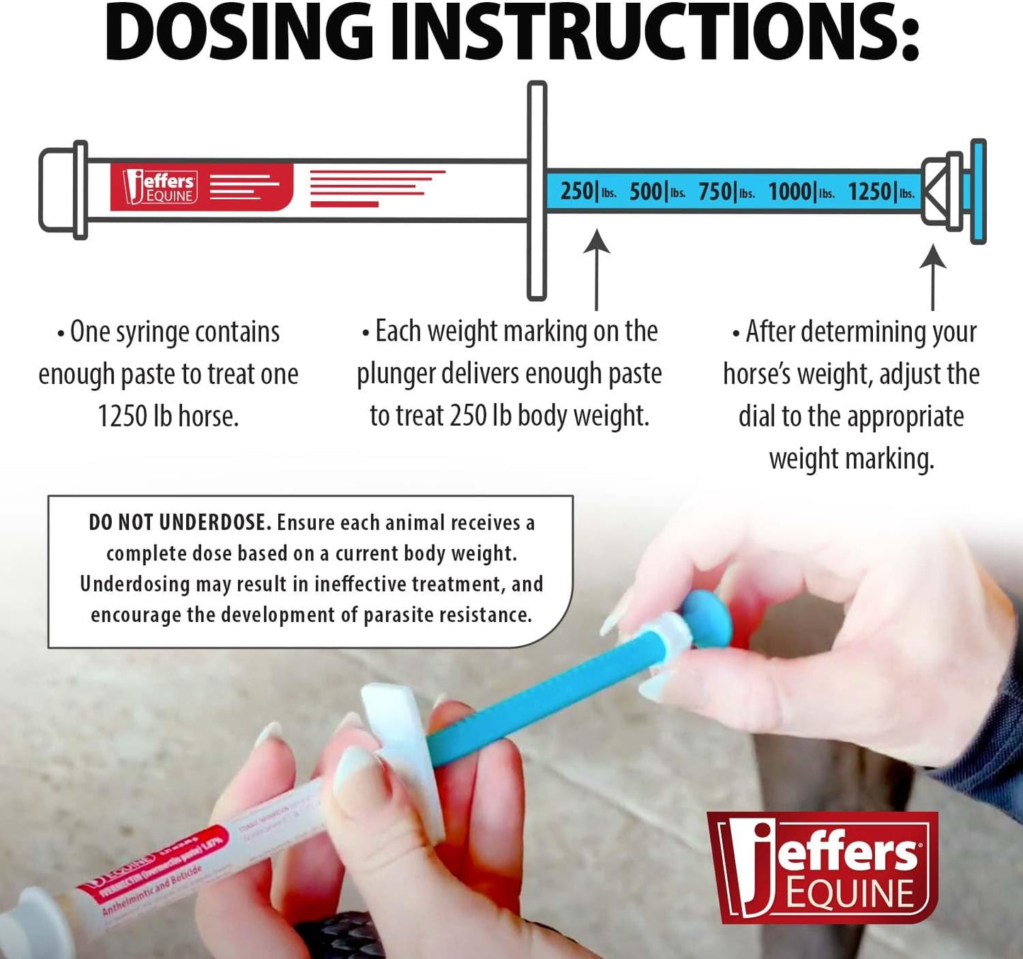 Jeffers Equine Ivermectin Gel Horse Dewormer Paste 1.87%, Broad Spectrum Equine Parasite Control Formula, Apple Flavored Oral Wormer for Horses, Easy Travel Use, Mess Free Syringe Tube - 10 Pack