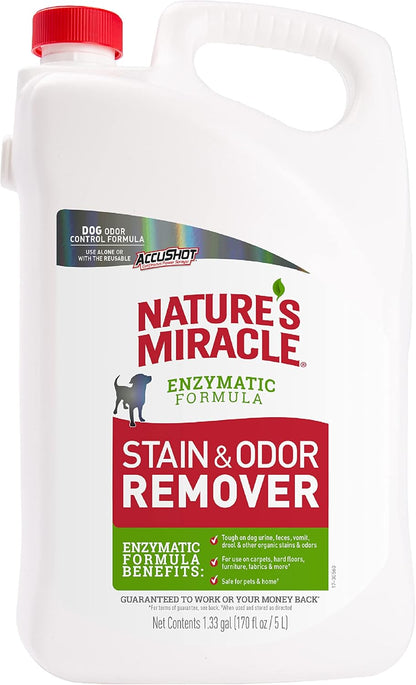 Nature's Miracle Stain and Odor Remover for Dogs, Odor Control Formula, Refill, 1.33 Gal