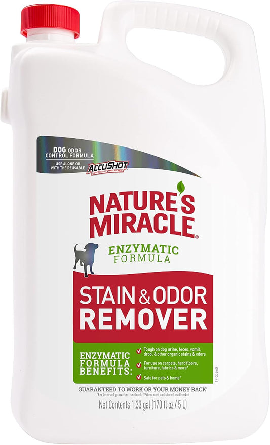 Nature's Miracle Stain and Odor Remover for Dogs, Odor Control Formula, Refill, 1.33 Gal
