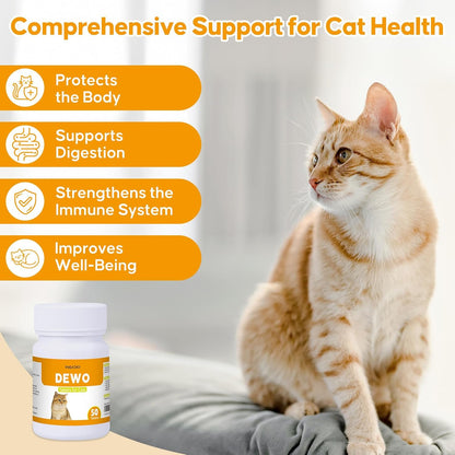 De-wormax Digestive Health Tablets for Cats and Kittens, Gentle Formula, Supports Intestinal Comfort & Wellness, Easy to Feed, Developed with Veterinary Insight