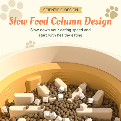 Slow Feeder Dog Bowls,Anti-Choking Puzzle Dog Food Bowl, Anti Gulping Healthy Eating, Non Slip Puzzle Puppy Cat Bowl, Effectively Reduce Overeating, Normal Feeding and Slow Food 2 in 1, Blue