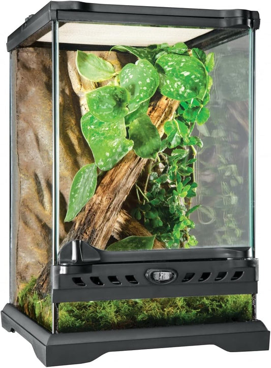 Exo Terra Glass Natural Terrarium Kit, for Reptiles and Amphibians, Nano Tall, 8 x 8 x 12 inches, PT2601A1