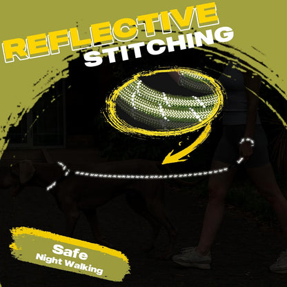 Fida Durable Slip Lead, 6 FT x 1/2" Heavy Duty Loop Leash, Comfortable Strong Rope for Large, Medium Dogs, No Pull Pet Training with Highly Reflective, Green