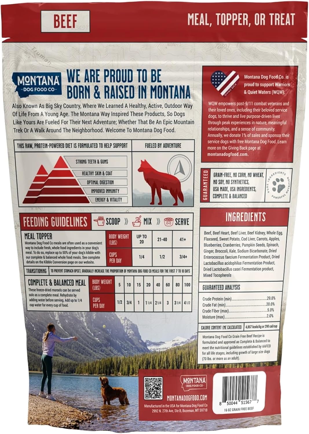Adventure Fuel Freeze-Dried Raw Grain-Free Dog Food: 3 Pack- 16 oz