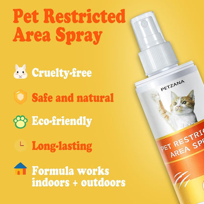 Cat Deterrent Spray: 100ml Natural Bitter Formula Spray to Stop Chewing & Scratching, Safe Indoor/Outdoor Anti-Chew Training Aid for Furniture, Sofas, Curtains - No Alcohol/Toxic for Cats Kittens