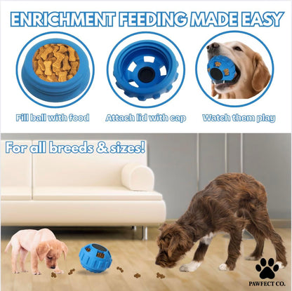 Interactive Frozen Dog Treat Toy Set w/ Tray, Lick Mat & Spatula - Durable Leak-Free Puzzle Toy for Enrichment & Stimulation, Stuffable Treat Dispenser, Reduces Anxiety, For Small, Medium, Large Dogs
