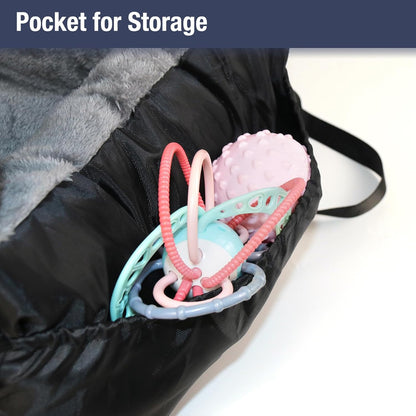 Dog Car Seat for Small Dogs,Double-Sided Washable Portable Travel Bed with Detachable Design, Black - Gray Handbag,Style Booster Seat(Under 25 Lbs)