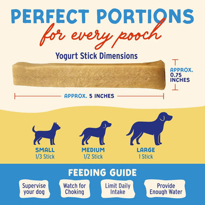 Himalayan Dog Chew Yogurt Sticks, Peanut Butter, Dog Treats With Prebiotics, Probiotics & Protein, Digestive Support, Lactose & Gluten Free, Natural Dog Treat for All Breeds, Made in America, 5 Count