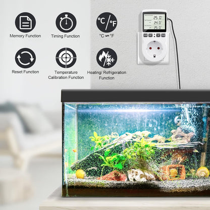 Diymore Fish Tank Temperature Sensor Aquarium Thermometer Controller Sensor Probe for Temperature Humidity Climate Detector for 2.4G WiFi Bluetooth Remote Monitoring Line 1.8M 0~210℉