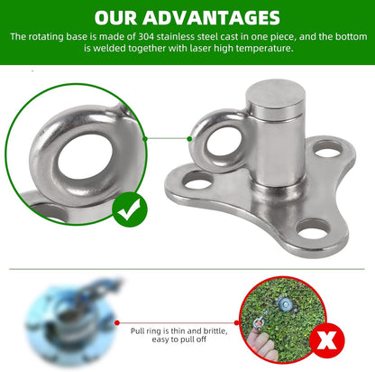 iklekione Dog Tie Out Stake, 360° Swivel Dog Stake-No Tangle,304 Stainless Steel Outdoor Anti-Rust Dog Run,for Large Dogs up to 220 lbs