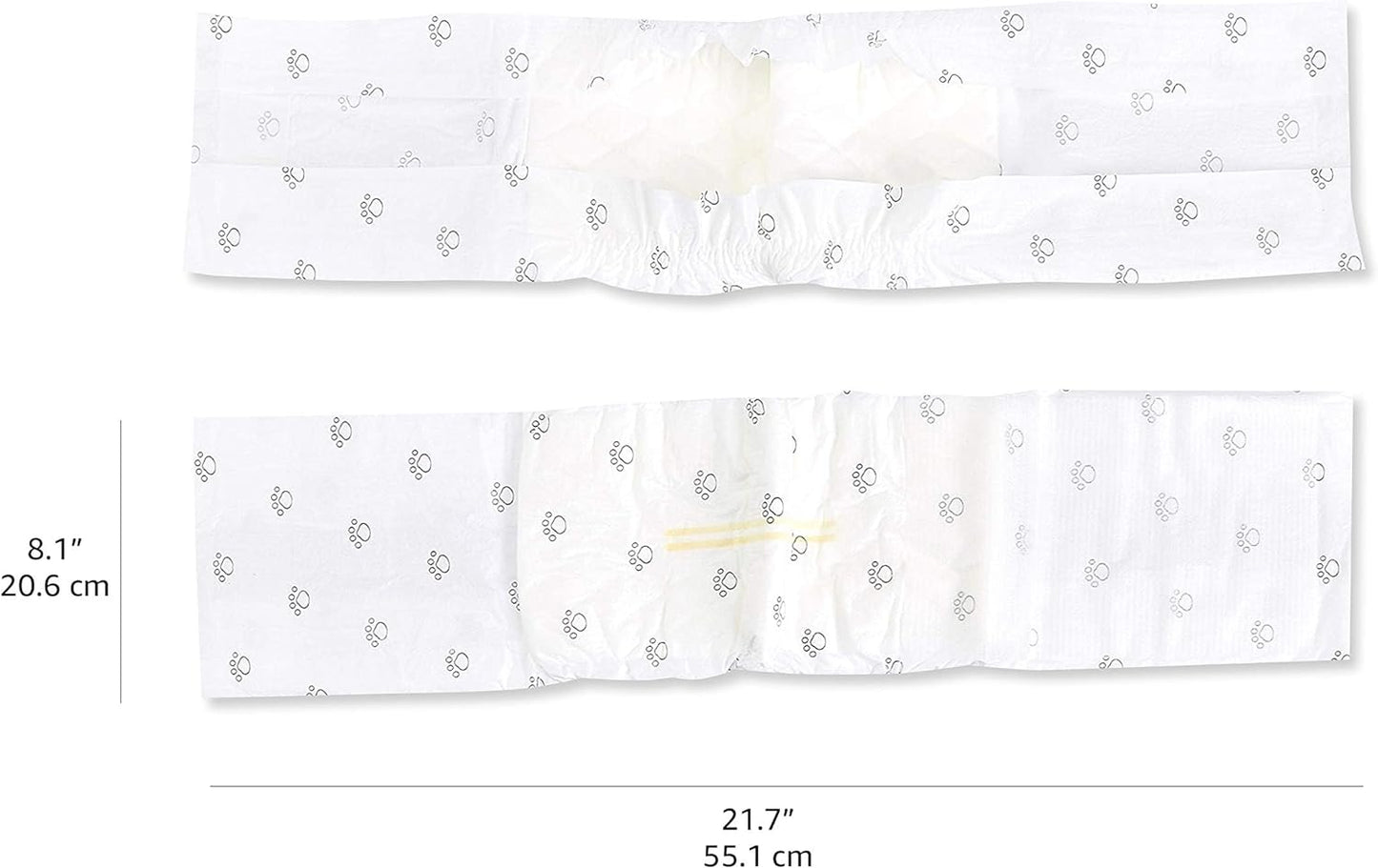 Amazon Basics Male Dog Diapers, 30 Count, Small, Ultra Absorbent Disposable Wrap with Secure Fit, Leakproof and Comfortable