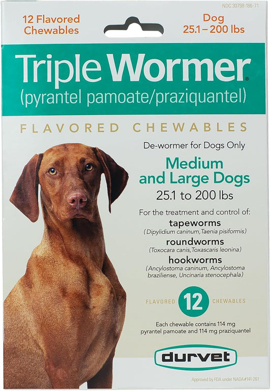 Durvet Triple Wormer for Medium and Large Dogs