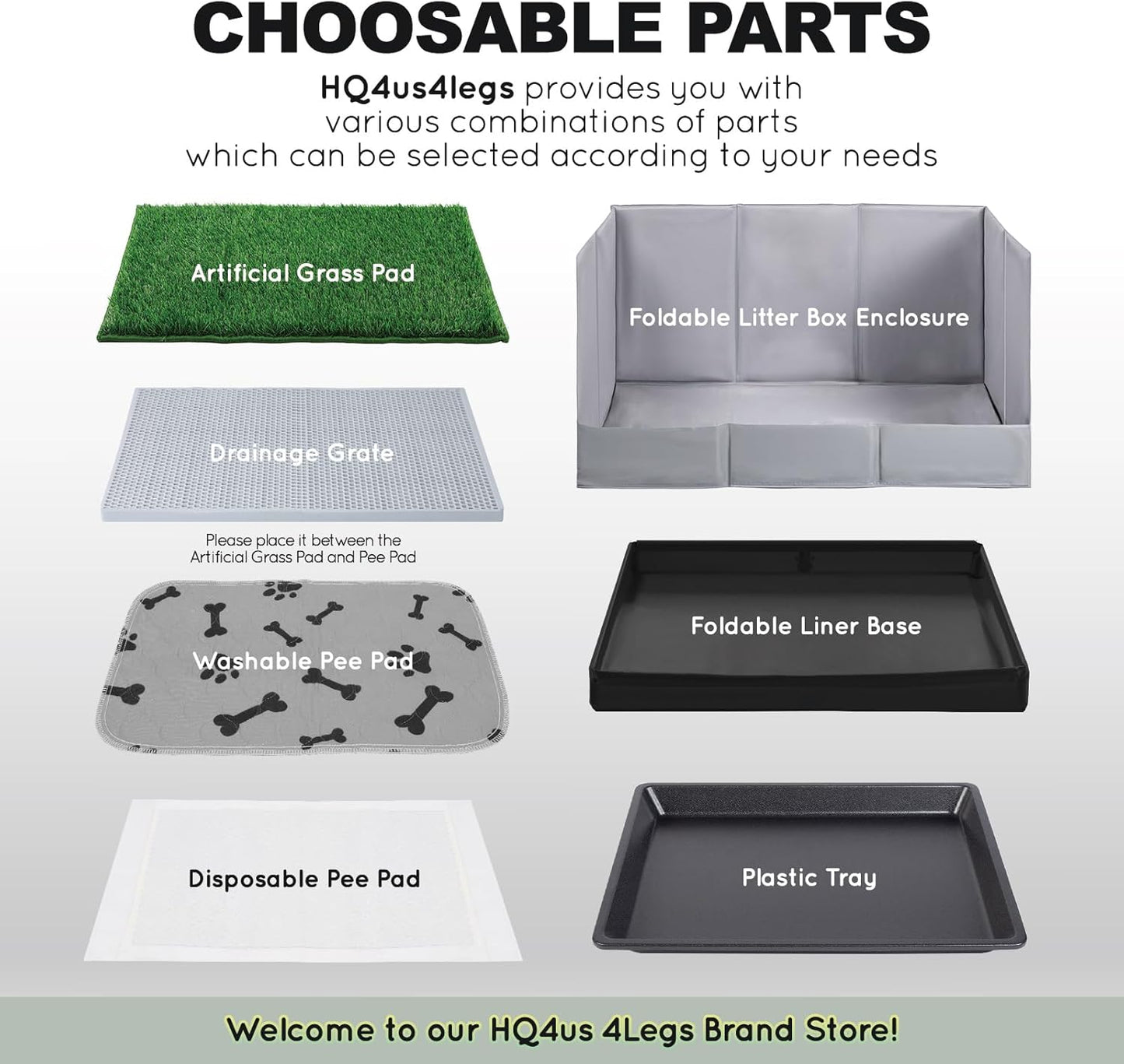 HQ4us Dog Grass Pad with Tray Large 34”×23” Dog Litter Box Toilet with 2×Artificial Grass for Dogs with Hemmed Edge, Pee Pads for Dogs, Realistic, Less Stink, Potty for Balcony