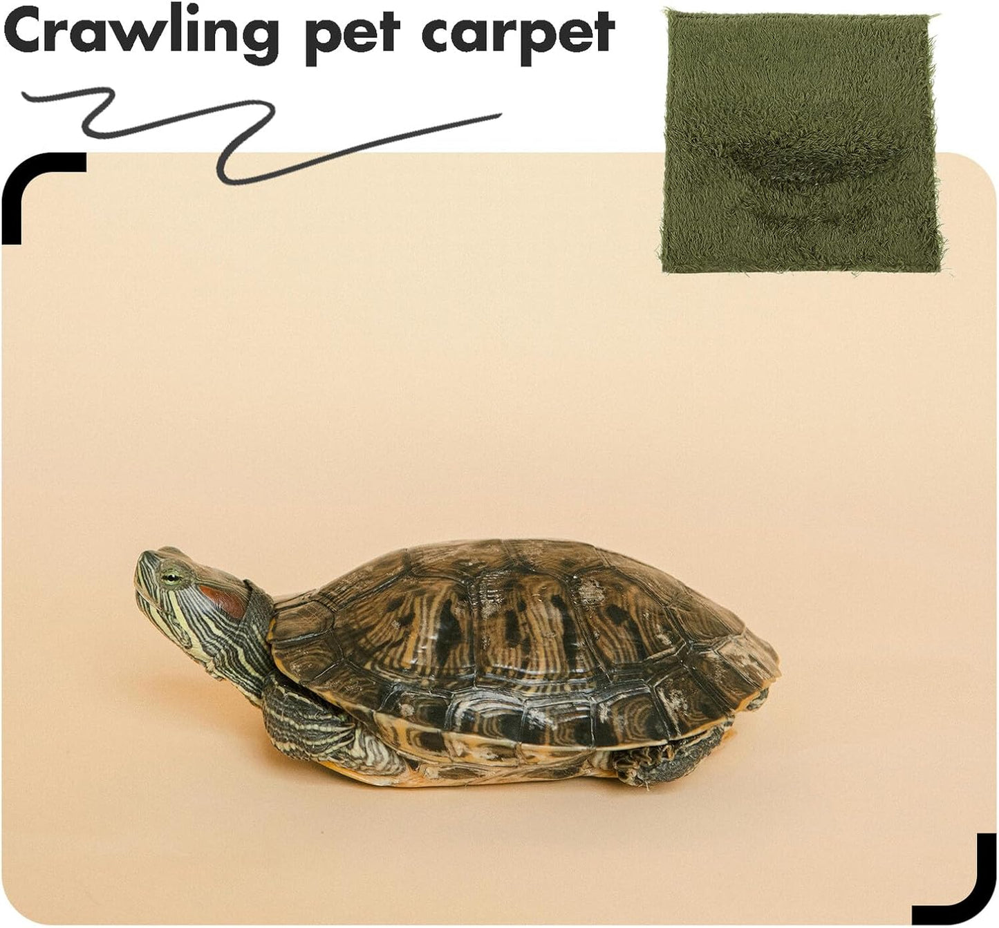 jojofuny Reptile Carpet Mat for Bearded Dragon and Tortoise Terrarium Washable Moisture-Resistant Substrate Liner Soft Cushioned Bedding for Lizards Snakes Amphibians