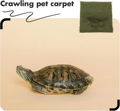 jojofuny Reptile Carpet Mat for Bearded Dragon and Tortoise Terrarium Washable Moisture-Resistant Substrate Liner Soft Cushioned Bedding for Lizards Snakes Amphibians