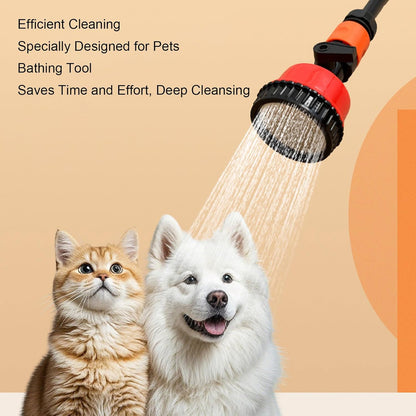 40w 42.7ft Lift 3.53GPM Electric Pet Bath Pump with Adjustable Showerheads and 4.9ft Hose Portable Hand Shower Attachment Water Hose Nozzle Sprayer Set for Home Use (US Plug 100-240V)