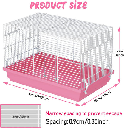 Hamster Cages, Small Animal Travel Cages - Ideal for Temporarily Transporting or Carrying Hamsters, Guinea Pigs, Rats, Parrots, Birds, Squirrels and Other Small Animals.