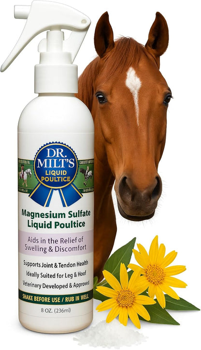 Dr. Milt’s Horse Muscle & Joint Relief Spray – All-Natural Horse Liniment with Arnica, Epsom Salt– Fast-Acting Pain Relief for Sore Muscles, Tendons & Joints 1-8oz Spray