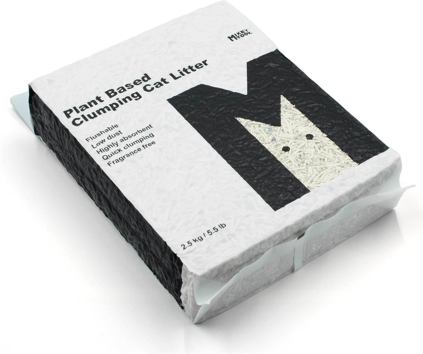 Mikeytook Plant-Based Tofu Clumping Cat Litter Pea Fiber Clumping Litter Toilet Disposable 2.5 kg / 5.5 lb