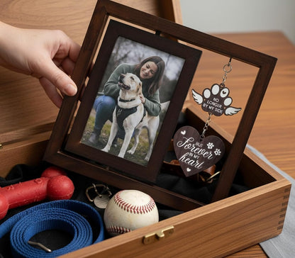 InnoBeta Dog Memorial Gifts for Loss of Dog, Pet Picture Frame, 4x6, No Longer By My Side, Tabletop