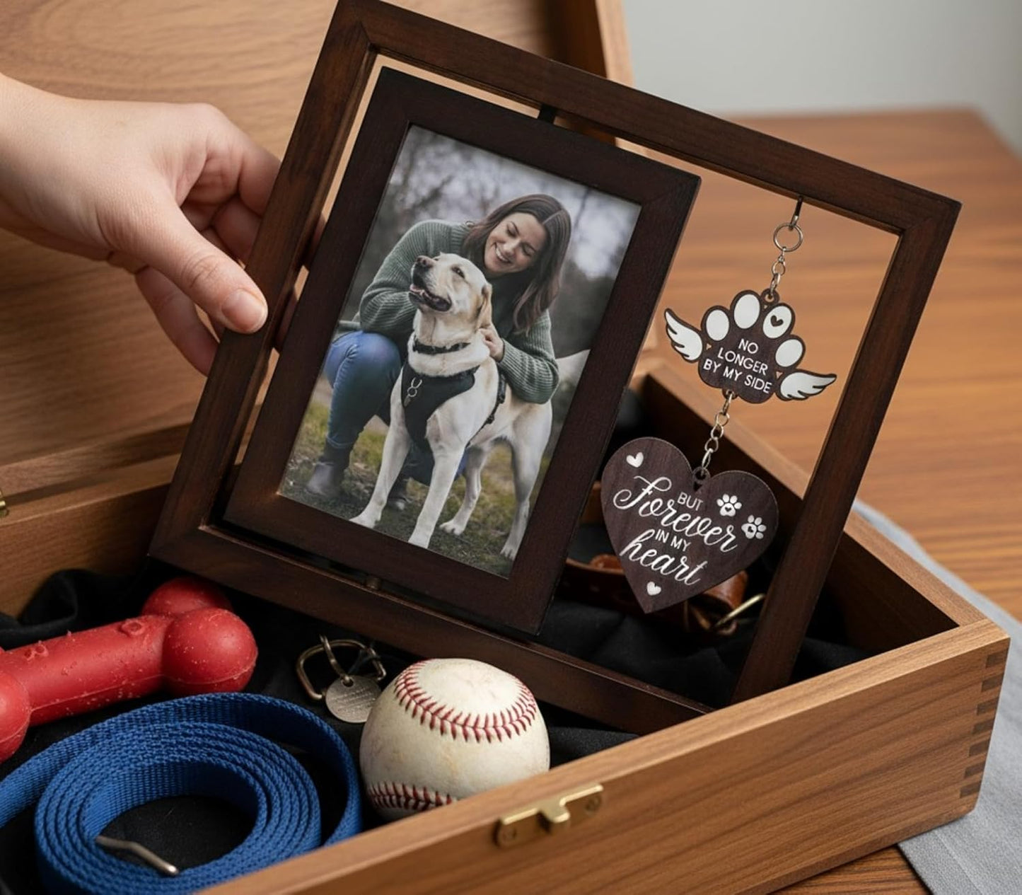 InnoBeta Dog Memorial Gifts for Loss of Dog, Pet Picture Frame, 4x6, No Longer By My Side, Tabletop