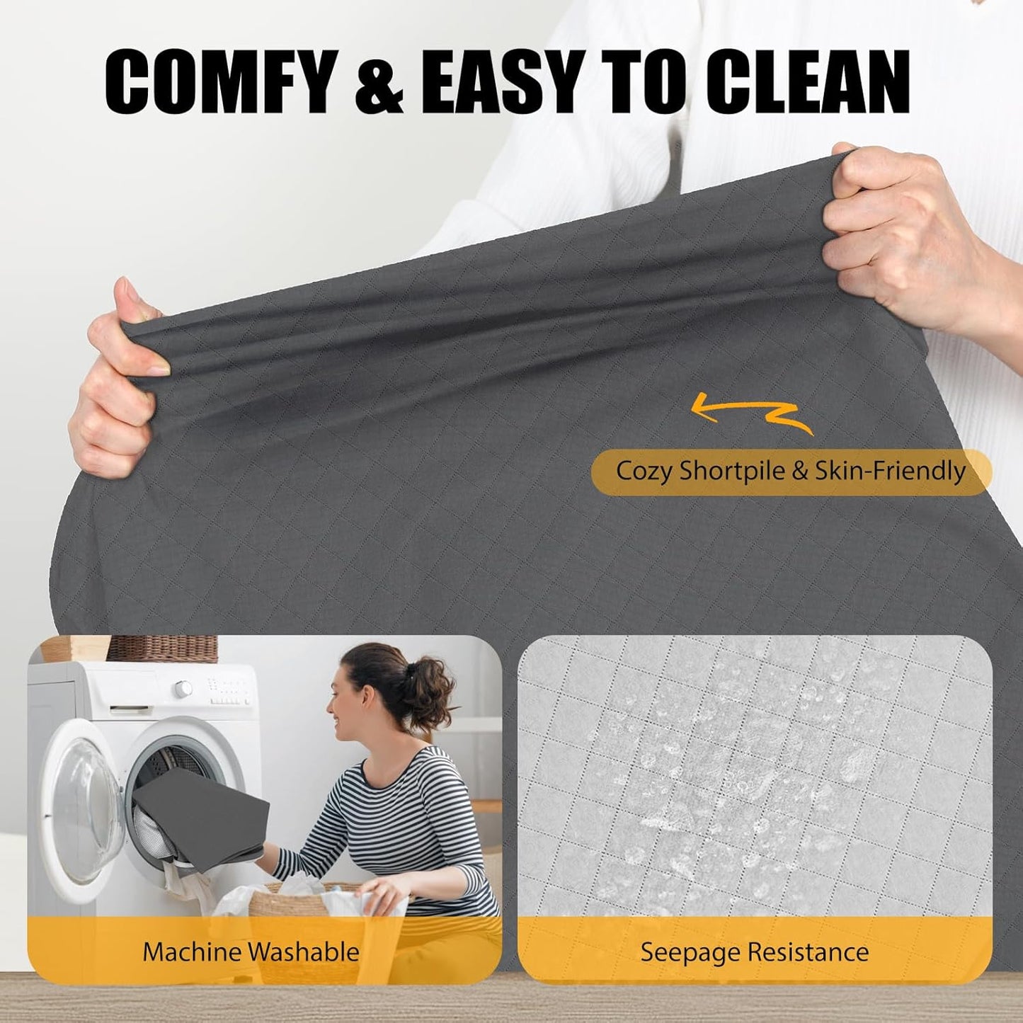 Dog Car Bed for Back Seat Cover, Supportive Foam Pet Mat Cushion for Car Backseat Extender with Removable Cover, Common Size for Sedan, SUV & Truck, Easy Clean