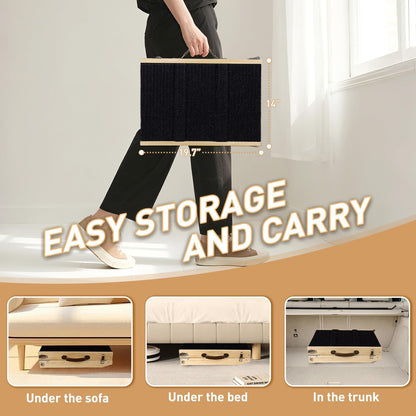 2025 Upgraded Dog Ramp for Bed - Foldable Small Large Dog Ramp for Couch - 6 Adjustable Height from 13" to 24" - Portable Pet Stairs with Non-Slip Pad - Pet Ramps Use for Bed Couch Car Up to 120LBS