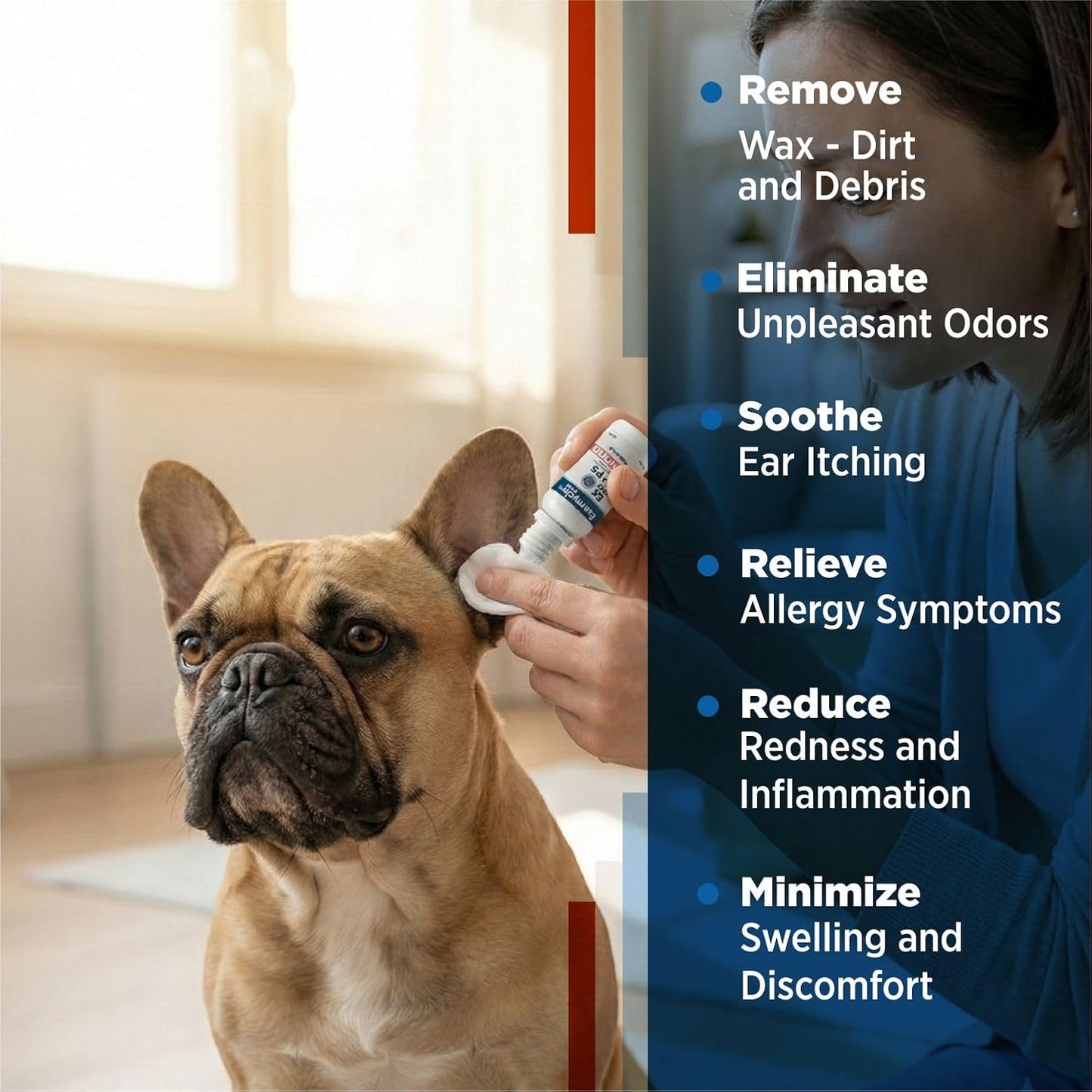 EARMYCIN Pet Ear Care Drops 1 fl oz – Gentle Daily Ear Cleanser for Dogs & Cats, HOCl-Based Non-Irritating Ear Solution, Supports Clean & Comfortable Ears for Pets