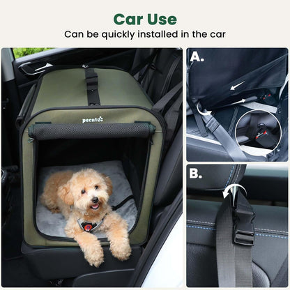 Dog Car Carrier Stable and Light Weight, and Pecute Cat Carrier Stale, Pet Carrier Breathable and Portable