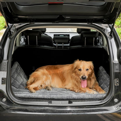 Dog Car Seat Cover for Back Seat, Dog Bed for Car, Fit for Backseat Extenders, Car Seat Protector, Nonslip Soft Durable for Cars Trucks and SUVs (Gray, 24.8" x 54")