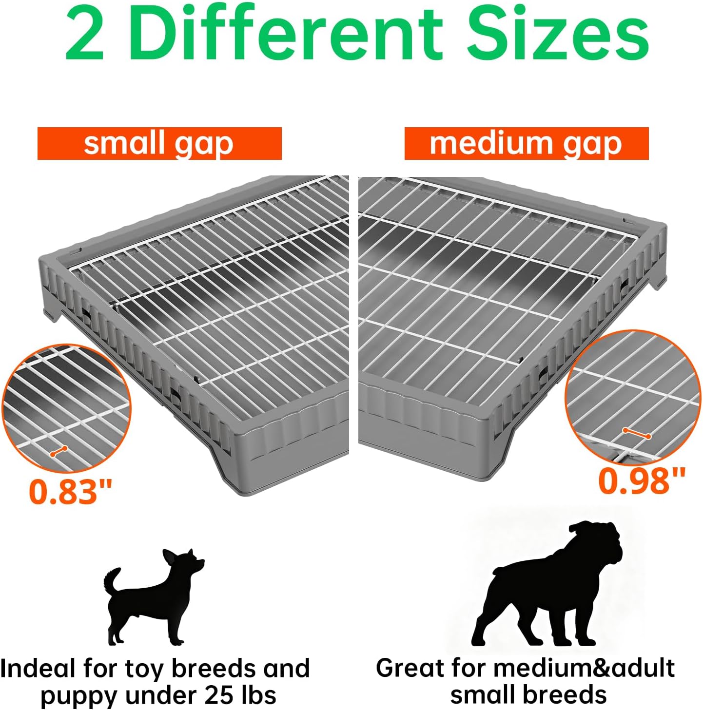 Oneluck Dog Litter Box with High Pee Walls,30" x 22" Indoor Puppy Pee Pad Holder,Protection Wall Every Side for No Leak, Spill, Accident