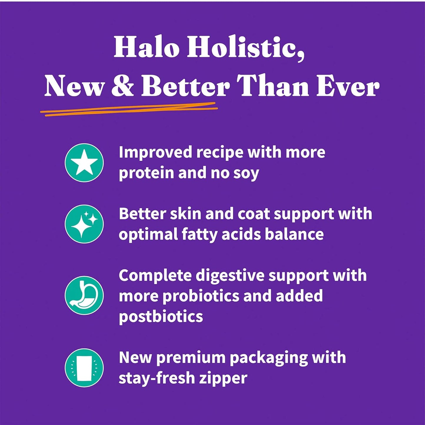 Halo Holistic Vegan Dog Food, Plant-Based Recipe with Kelp, Dry Dog Food, Complete Digestive Health, Kibble for Adult Dogs, 3.5 lb Bag