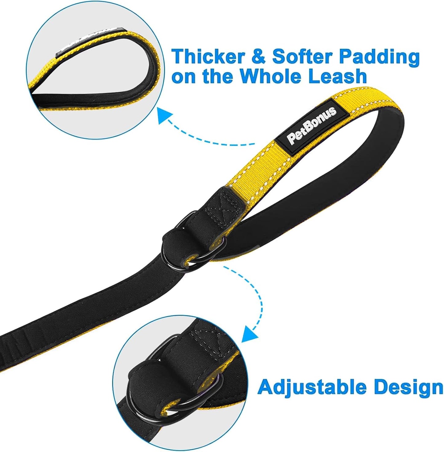 PetBonus Safety Wrist Strap for Retractable Dog Leash and Dog Seat Belt for Car