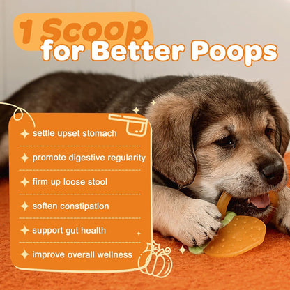 ZEBORA Pumpkin Powder for Dogs, Probiotics for Dogs Freeze Dried Chews Pumpkin Flavor