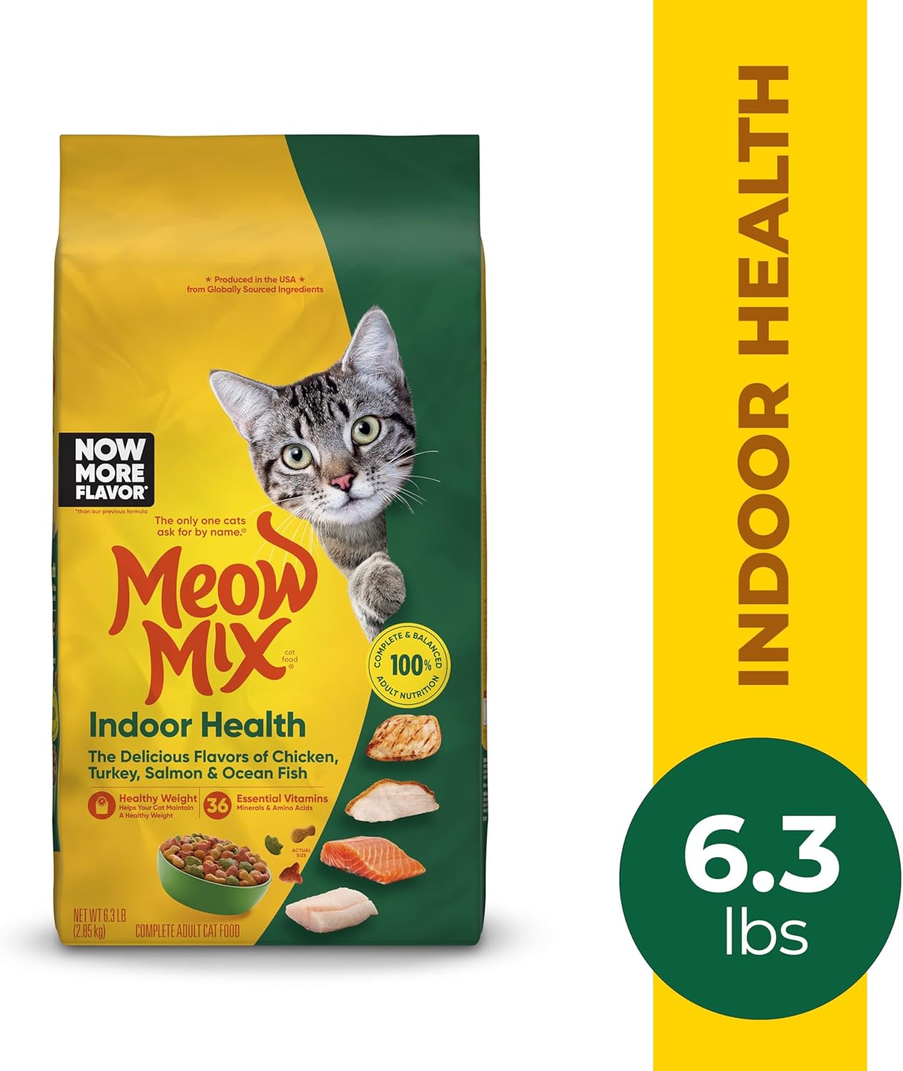 Meow Mix Indoor Health Dry Cat Food, 6.3 Pound Bag