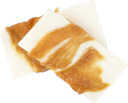 Good'n'Fun Triple Flavor Chips for All Dogs, Treat your Dog to a Premium Chicken and Beef Hide Chew, 4 oz