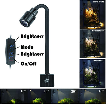 1.5Gallon Glass Aquarium Nano Small Fish Tank Start Kit with Adjustable Filter,LED Light for Small Fish,Shrimp,or Betta 22 * 16 * 16cm