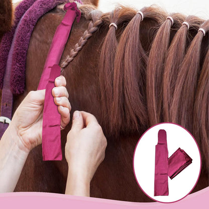 Ranch Hand Horse Mane Bags | 6 Pack | Horse Tack/Supplies | Protect Horse's Mane from Wind, Sun, Mud, Preventing Tangles, Rubbing Out, and Breakage | Handmade Mane Care Product (MAROON)