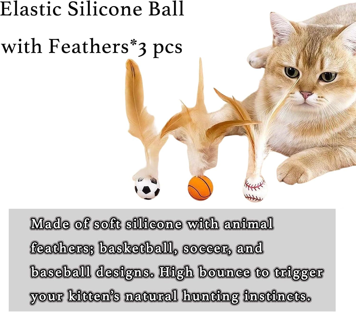 10-Pack Cat Toy Variety Set – Catnip Sticks, Carrot Chew Toys, Feather Balls, Yarn Bell Balls & Treat Spoon for Indoor Cats and Kittens