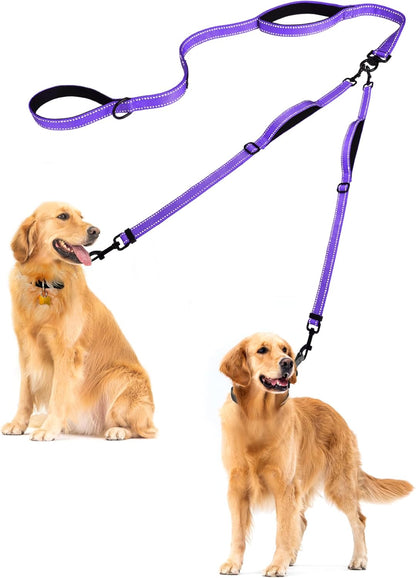 PetBonus No Tangle Double Dog Leash and Dog Seat Belt for Car