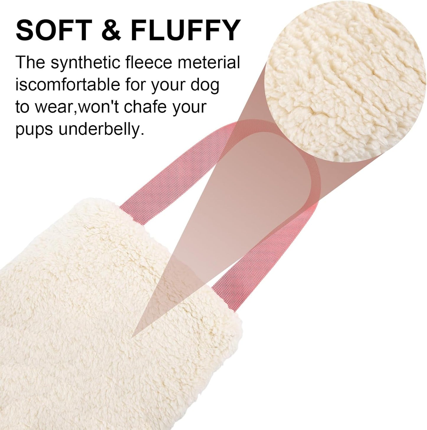 20-150lb Dog Sling for Large Dogs Hind Leg Support, Hevy Duty Portable Dog Lift Harness for Back Legs, Dog Hip Harness Large Breed, Pink, Large