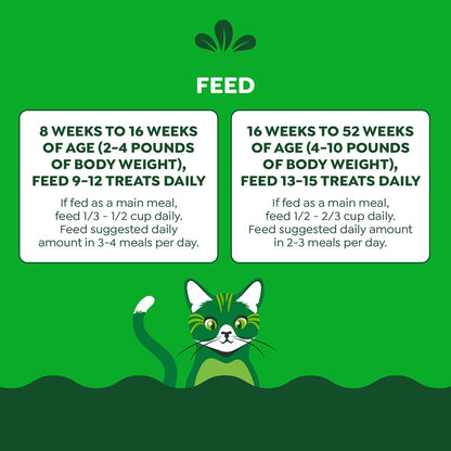 Greenies Feline Smartbites Healthy Kitten Treats, Crunchy and Soft Natural Cat Treats, Chicken Flavor, 16 oz Tub