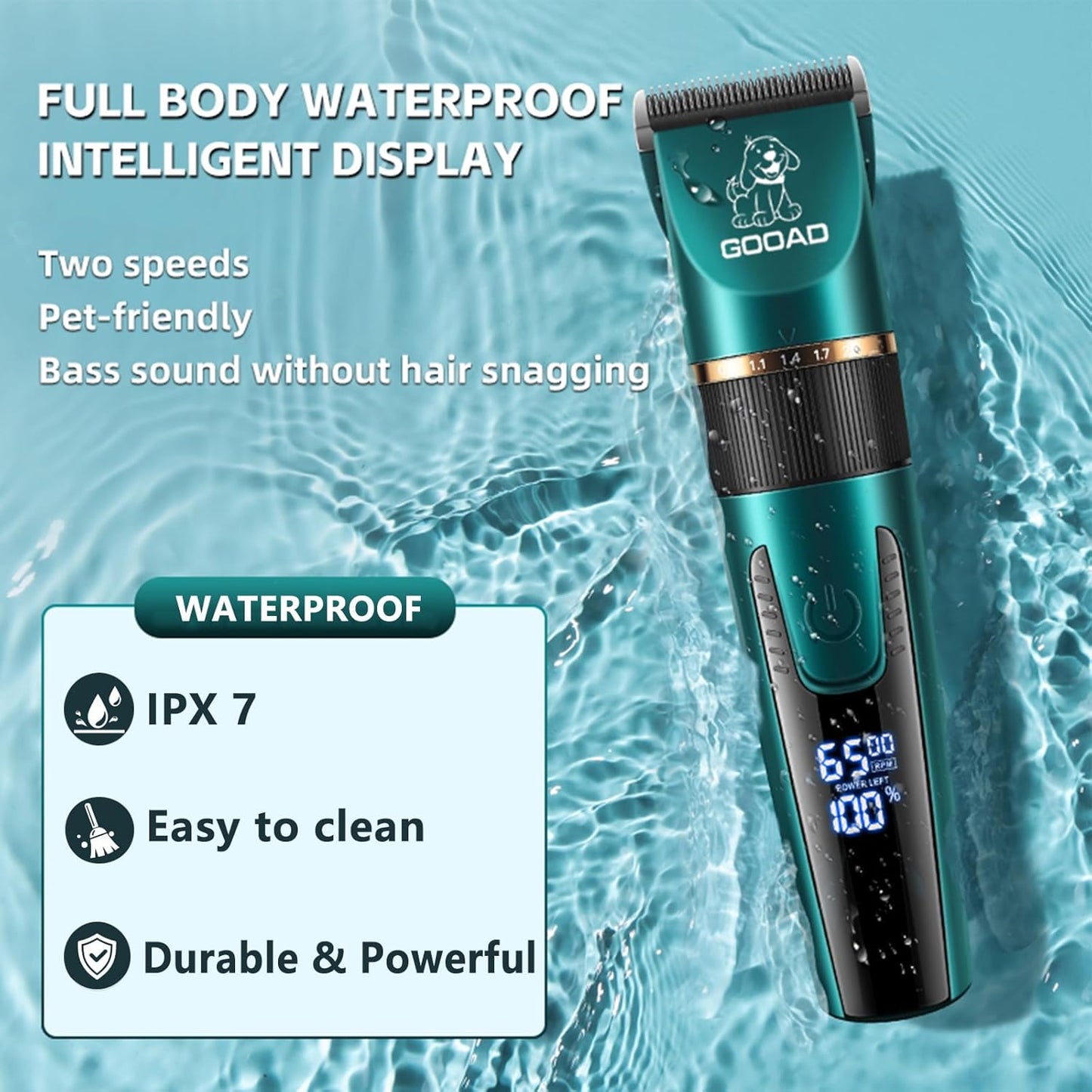 Pet Clippers for Matted Hair Cordless Cat Paw Trimmer for Grooming Low Noise Cat Shaver Thick Grooming Clippers for Long Hair Cats