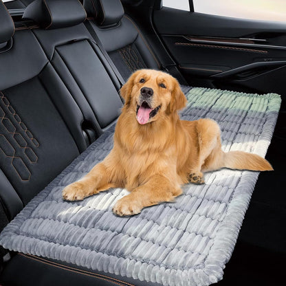 Backseat Dog Car Bed Mat, Non-Slip Travel Dog Bed for Backseat Extenders, Lightweight & Easy-to-Store, Soft Durable & Easy-to-Clean Car Seat Protector for SUVs, Trucks & Sedans (23.5" x 51")
