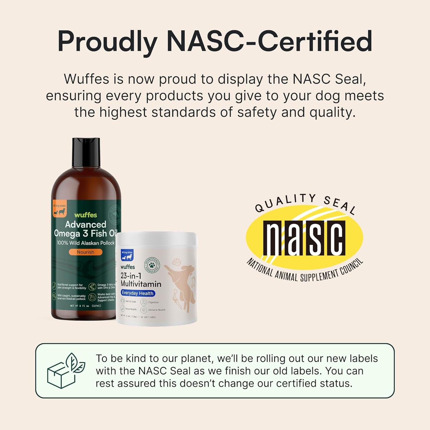 Wuffes 23-in-1 Multivitamin and Advanced Omega 3 Fish Oil Bundle for Small and Medium Dogs